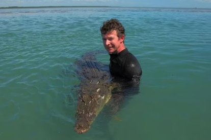 El zoólogo australiano Adam Corden Britton es experto en cocodrilos.