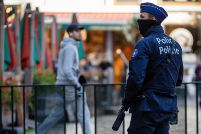 Imatge de l'operatiu policial d'aquest dimarts a Brussel·les.