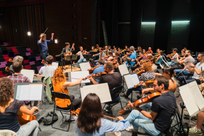 Imagen del ensayo de Franz Schubert Filharmonia en el Teatro Tarragona.