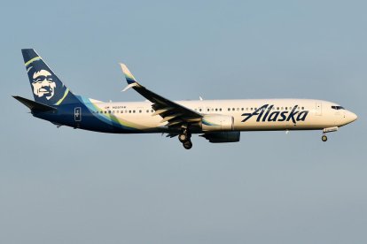 Imatge d'arxiu d'un avió d'Alaska Airlines.