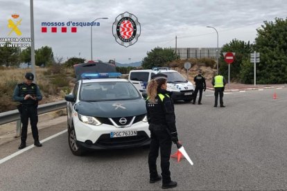 Imagen del punto de verificación policial.