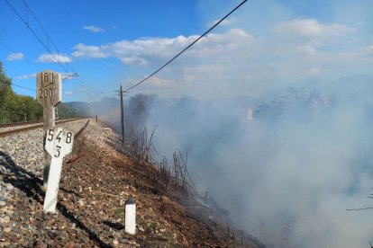 La zona afectada per l'incendi.