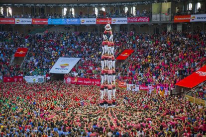 Imatge d'arxiu de la Colla Vella Xiquets de Valls al Concurs.