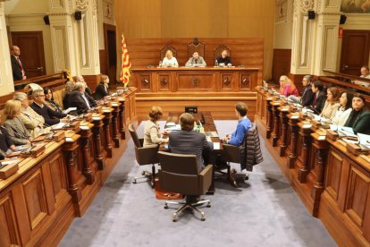 Imatge del ple de pressupostos de l'Ajuntament de Tarragona celebrat a la Diputació de Tarragona.