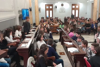 Imatge d'un Consell d'Infants Ciutadans durant el 2023.