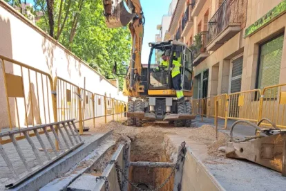 Imatge d'unes obres d'Aigües de Reus.