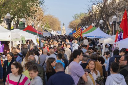 Imatge d'arxiu de la Diada de Sant Jordi a Tarragona, l'any passat.