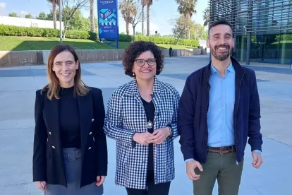 D’esquerra a dreta, Sandra Guaita, Rosa Maria Ibarra i Alberto Bondesio.