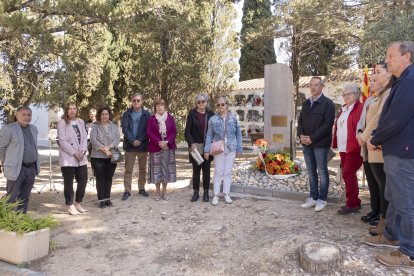 Un instant de l'homenatge a les víctimes de Mauthausen.