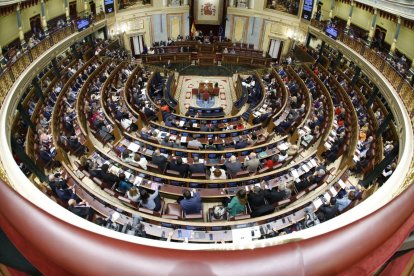 El ple del Congrés durant el debat de l'amnistia.