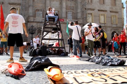 Protesta de socorristes a Sant Jaume.