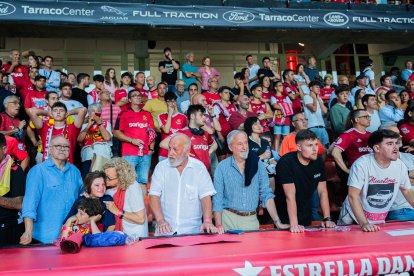 Imatge del partit entre el Nàstic i el Málaga