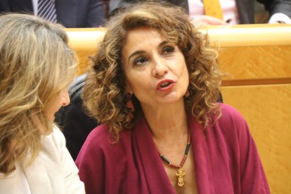 La vicepresidenta primera del govern espanyol, María Jesús Montero, aquest dimarts al Senat.