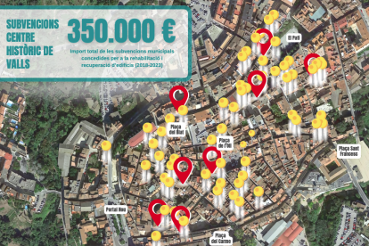 Mapa dels immobles rehabilitat entre el 2018 i el 2023.