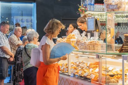 El Mercat Central de Tarragona, durant una jornada de calor d’aquest mateix estiu.