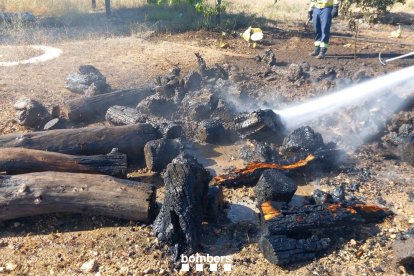 Imatge de l'incendi a Ginestar