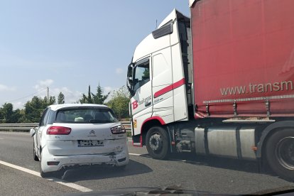 Imatge de l'accident a l'AP-7.