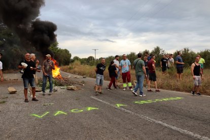 El tall a la planta de Secomsa a Botarell en el segon dia de vaga indefinida.