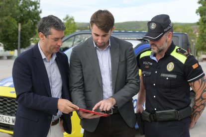 El regidor de Seguretat ciutadana del Vendrell, Christian Soriano durant la presentació del projecte.