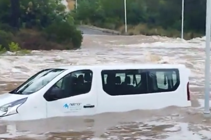 Imatge de les inundacions a l'Ametlla de Mar