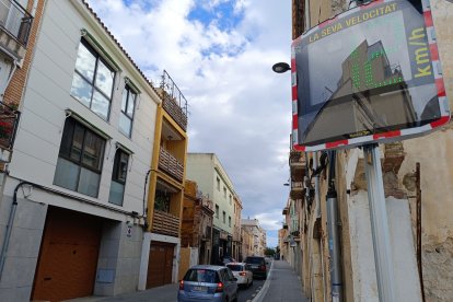 Control de la velocitat del trànsit al camí de Valls.