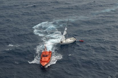 Imatge d'un rescat de Salvament Marítim.