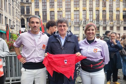 Puigdemont a la diada castellera a Brussel·les