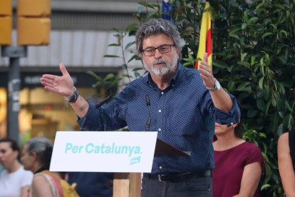 Imatge d'arxiu de Toni Castellà en un acte de campanya de Junts el juliol de 2023