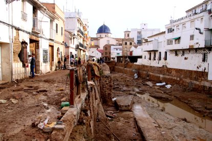 Cases molt properes al torrent de Xiva, destrossades per la dana