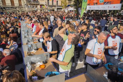 Durant tota la jornada, que va aplegar famílies i grups d’amics de totes les edats, es van repartir més de 3.600 degustacions de lots de calçotada, una xifra similar a l’any anterior.