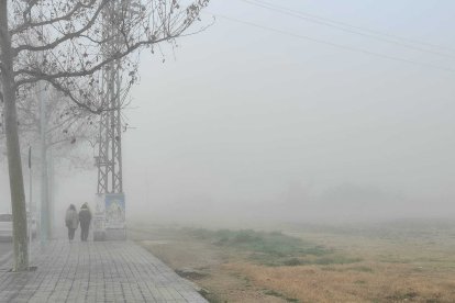 La boira a primera hora del matí a Vila-seca.