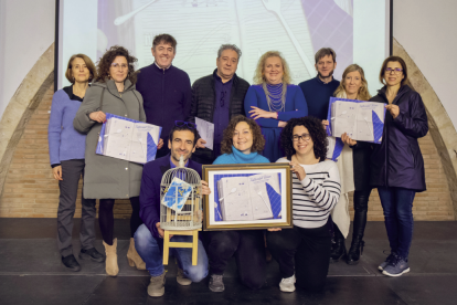 Impulsores y colaboradores del Festivalet Blau en la presentación este lunes en Tarragona.