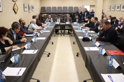 Reunión del órgano de gobierno del Fondo de Transición Nuclear, este martes en el Consejo Comarcal de la Terra Alta.