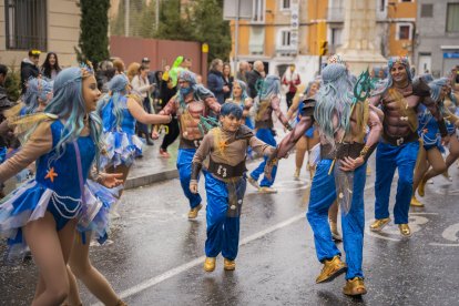 Fotografia d’una de les colles carnavaleres que presentava una proposta amb coreografia.