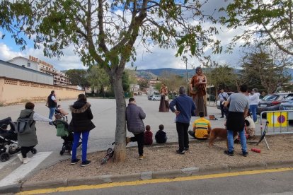 Imagen del ensayo abierto que se hizo el sábado pasado en el aparcamiento del pabellón del Casal.