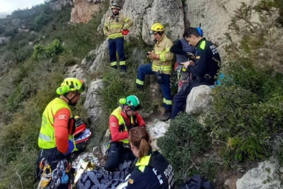 Imagen del momento del rescate.