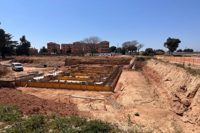 Imagen de las obras en el Estadio Municipal de Vila-seca.