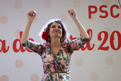 La vicepresidenta espanyola María Jesús Montero, a la Fira d'Abril de Barcelona