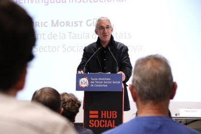 Imatge d'arxiu del president de la Taula del Tercer Sector, Enric Morist, en un acte