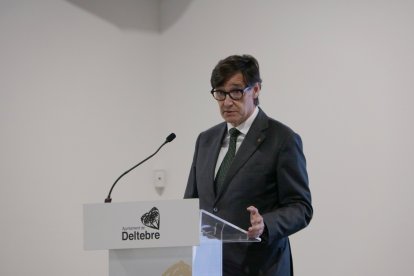 El president de la Generalitat, Salvador Illa, a un acte a Deltebre