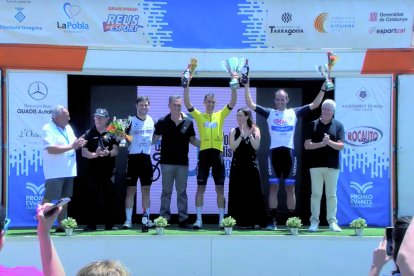 Imatge dels tres guanyadors de la prova ciclista tarragonina