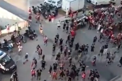 Los incidentes se produjeron en la puerta 14 del Estadio Enrique Roca de Murcia