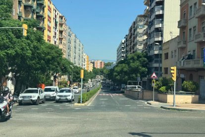Imagen del tramo de la avenida Catalunya que quedará afectado por las obras.