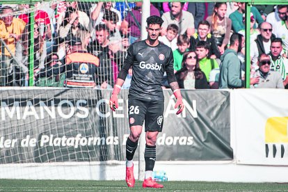 Toni Fuidias, durant un dels partits que va disputar amb el Girona.