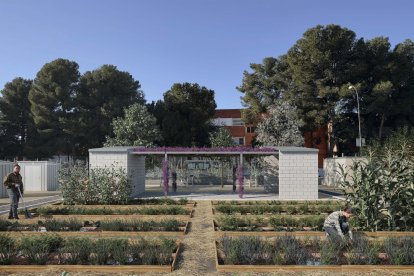 Imagen virtual del proyecto de huertos urbanos de la calle Astorga.