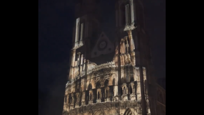 Vídeo de part del mapping que es va projectar sobre l'església de Voiron