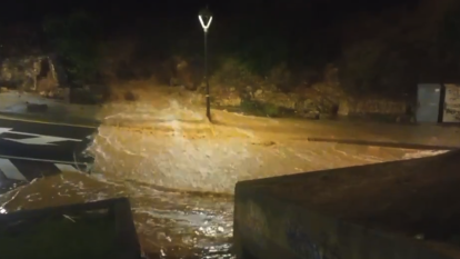 Vídeo de la Vall de l'Arrabassada durant les pluges de dissabte a la nit