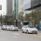 Imagen de la parada de taxis en la calle Pere Martell de Tarragona.