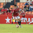 Óscar Sanz durant un partit amb el Nàstic.