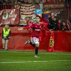 Mario Rodríguez celebrant el gol contra el Tarazona.